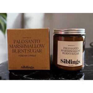 SIBLINGS Forever Candle # 13 PALO SANTO MARSHMALLOW BURNT SUGAR ~ 8 Oz ~ NIB